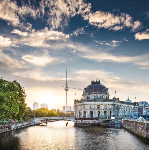 Berliner Morgen mit Blick auf das Bode-Museum