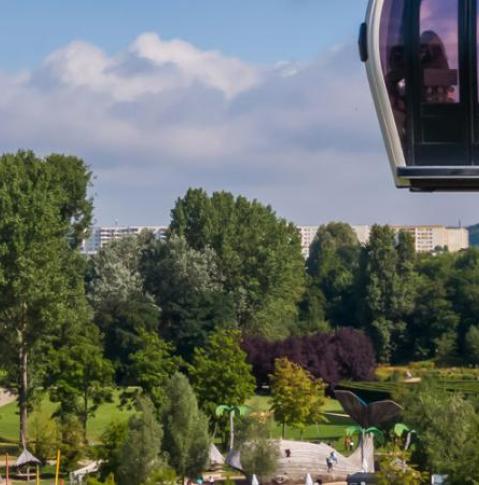 Seilbahn Berlin Luftaufnahme aus der Seilbahn Berlin